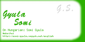 gyula somi business card